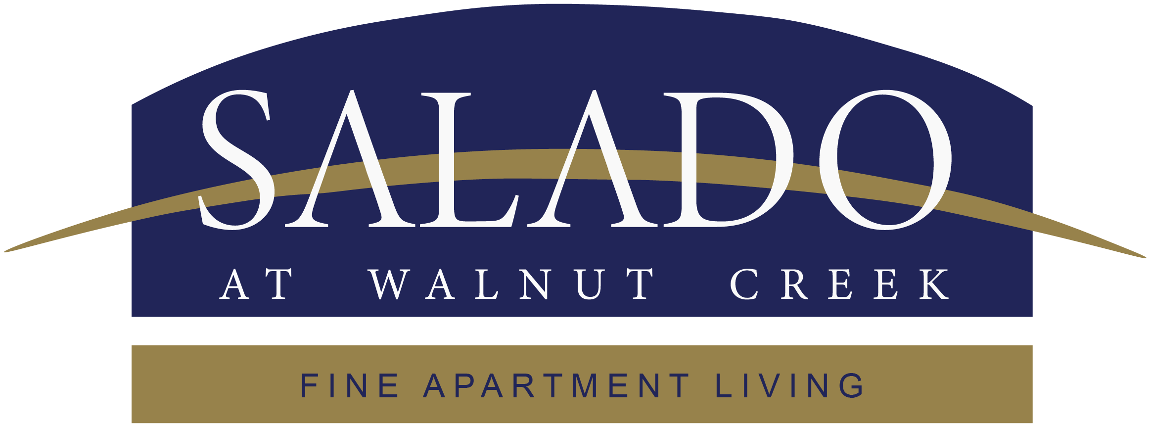 Salado at Walnut Creek logo with blue and gold colors.